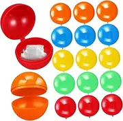Kisangel 50 Pcs Fillable Hollow Raffle Balls Sturdy Plastic Game Props for Corporate Home Parties Vending Machine Bulk Pack Bright Colors for Events School Activities