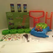 New Lydaz Bubble Lawn Mower For Kids With 3 Bottles Bubbles + 3 Wands + Stickers