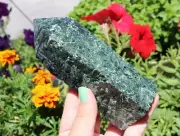 Green Tourmaline Obelisk Point Gemstone, Green Tourmaline Tower, Crystal Healing
