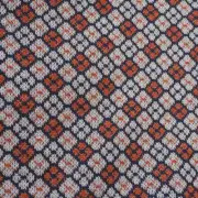 Fabric 1970's 1960's Brown Blue Polyester Cotton Blend Fabric 62"x128"