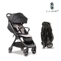 在飛比找蝦皮商城優惠-【L.A. Baby】魔力收合嬰兒手推車/登機車(曜岩黑/星