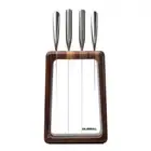 Global Hashira 5pc Walnut Knife Block Set Knives 5 Piece