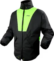 LS2 X-Rain, rain jacket unisex , color: Black/Neon-Yellow , size: XL-XXL