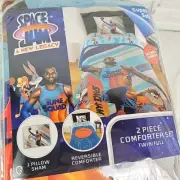 NEW Space Jam A New Legacy 2 pc TWIN FULL Size Bed Comforter & Pillow Sham Set