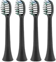 4pc Electric Tooth Brush Head Replacement Compatible For Sarmocare S100 Ultrasonic Sonic Electric Toothbrush Toothbrush Head(Black-4)