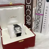 在飛比找PopChill優惠-[二手] Cartier 卡地亞 銀色santos100 中