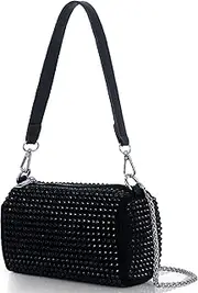 [DOSYSO] Rhinestone Crossbody chain sling Bag for women Evening Clutch Handbags for Girls trendy Latest Ladies crystal Glitter Purse Wallet for Party Wedding shoulder Bling Bag handheld bags small size