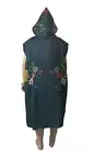 Flower Floral Peacock Feathers Hooded Towel Poncho Swim Surf Beach Changing Robe