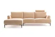 Brosa Como Motion Modular Sofa with Chaise (Almond Spice, Left Chaise)