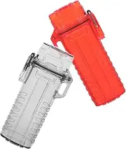 [TOKIDNY] Lighter Case 2pcs Waterproof Lighter Case Cover Comfort Grip Portable and Sturdy for Travel and Outdoor Adventures