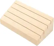 Wooden Place Card Holder Card Tray Rack Card Games Displaying Stand Card Holder for Playing Cards