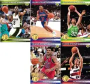 5 1992-93 Upper Deck 15,000 Point Club insert cards Kevin McHale Isiah Thomas +3