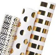 Birthday Wrapping Paper Roll, Birthday Gift Wrapping Paper Paper Roll,3 Rolls Ha