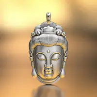 在飛比找蝦皮購物優惠-S925 Thai Silver Buddha Head P