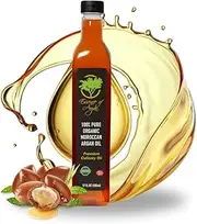 Essence of Argan Organic Edible Moroccan Argan Oil for Cooking, Vegan Eco-Certified USDA-Approved Natural Argan Oil, Great Culinary Oil for Keto Foodies, 500 ml (17 oz)
