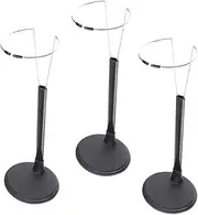 LALADEFIEE 3pcs Doll Stands Display Holder Safe Light Material Adjustable for Dolls Sturdy Round Base