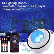 LED Galaxy Starry Projector Ocean Star Sky KTV Party Speaker Strobe Light+Remote