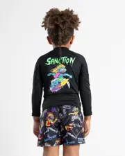 [Sanction] Sanction Toddlers' Gnarly Long Sleeve Rash Vest in Black 0 Black