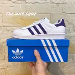 THEONESHOP ADIDAS SUPERSTAR 愛迪達 白色 紫色 深紫 紫線 小白鞋 經典款 EF9241