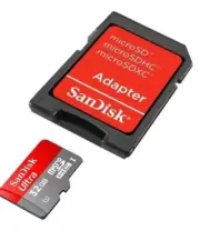 SanDisk Ultra 32GB MicroSDHC C10/UHS1 Memory Card w/Adapter (SDSDQU-032G-AFFP-A)