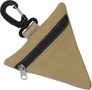 [MISETA] WEIMEI - Durable Molle Pouch Keys Coins Triangle Wallet with Swivel Hook, Tactic Waist Bag Case Coin Purse Little Change Wallet (Color : Khaki)