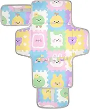Reusable Portable Changing pad with Tissue Pocket Travel Changing pad for Baby Infant Travel Station Kit