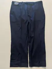 NWT Stafford 44 x 30 Navy Classic Fit COOLMAX All Season Flat Front Dress Pants