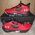 Under Armour Adult UA Lockdown 6 Basketball Shoes Red/Black 3025616-600 Sz. 11.5