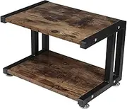 Printer Holder Printer Stand Printer Desk 2 Tier Printer Stand Printer Shelf Wood Storage Small Printer Table for Small Spaces Desktop Shelves for Home Office Printer Shelf Printer Rack Printer Table