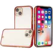 GSA Chrome Bumper Case for iPhone 13 (6.1") Clear Red Copper