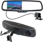 4.3" Special Car Rear View Mirror DVR Monitor HD 1080P Front Camera with Bracket + Backup Camera Dual Lens Recording