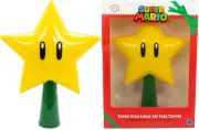 Super Mario Star Light Up LED 9-in Christmas Tree Topper - Plug In Paladone NWB