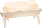 SEWACC Desktop Organizer V Type Wooden Book Rack Classifying Table Shelf for Office Home Library Dormitory Storage for Stationery Books Design