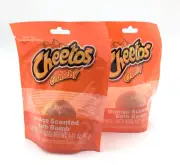 Limited Edition Lot of 2 Cheetos Crunchy Orange Scented Bath Bombs Rare