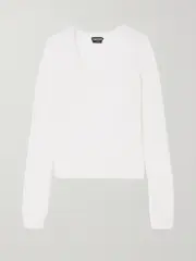 [TOM FORD] TOM FORD - Mohair-blend Sweater - Off-white - medium medium Off-white