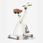 TT-YED Foldable Multi-Function Pedal Trainer, Home Leg Training Bike with LCD Display, Adjustable Resistance, Portable Indoor Fitness Bike Stepper,Brown
