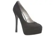 Zasel Paris Womens Ladies Sparkly Black High Heel Platform Peep Toe Heels Shoes