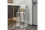 3 Tier Metal Freestanding Towel Rack Rail Holder Drying Stand