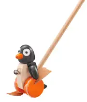 Selecta Toys Toddlers Game Pingo Penguin Push Toy Wooden Toy Toddler 62071