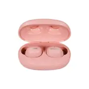 W10 TWS bluetooth 5.0 Earphone Mini Portable Macaron Color Smart Touch Stereo LDS Antenna Headphone with Mic PINK COLOR