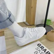 Plain Canvas Sneakers White - 39