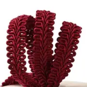 3/8"Gimp Braid Trim wine color 10-yard spool