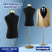 185CM Male Mannequin Dressmaker Dummy Model Torso Manikin Clothes Display Black