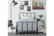 Istyle Kathy King Single Bed Frame Metal Grey Black