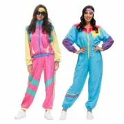 COREWO Womens 80s Tracksuit Retro Hip Hop Windbreaker Women Disco Tracksuit S...