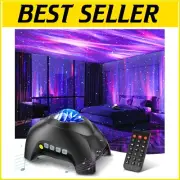 3-in-1 Galaxy Light Projector: Aurora, Speaker, White Noise - Elevate Your Space