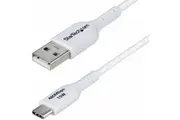 StarTech.com 1m (3ft) USB-A to USB-C Charging Cable, Charge & Sync, 3A, USB 2.0, TPE Jacket - White USB Charging Cord - USB-A to USB-C Charging Cable