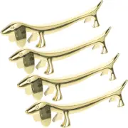 4 Pcs Silverware Dachshund Chopstick Rest Prevent Utensil Rolling Household