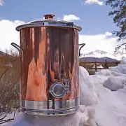 8 Gallon Copper Distilling Boiler/Kettle/Pot, 3" Lid, Moonshine and Whiskey!