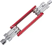 TOGEVAL 6-in-1 Folding Socket Wrench Set for Bicycles Bike Repair Tool Kit Compact Portable